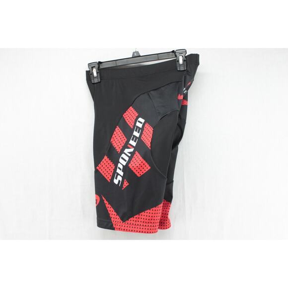 Sponeed Cycling Shorts Men's Large Black Red Padded Bicycle Riding Bike Racing - Picture 5 of 12